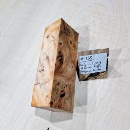 Figured Yew Knife Handle Scales Block