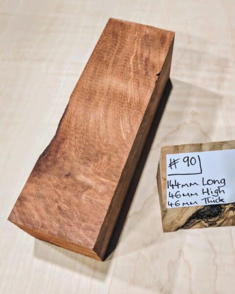 Ancient Quilted Redwood Knife Handle Scales Block