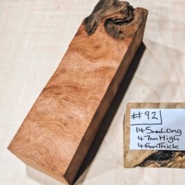 Ancient Quilted Redwood Knife Handle Scales Block