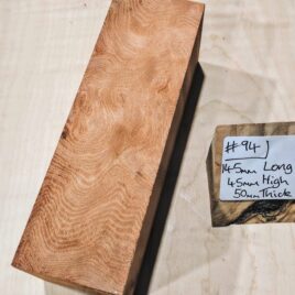 Ancient Quilted Redwood Knife Handle Scales Block