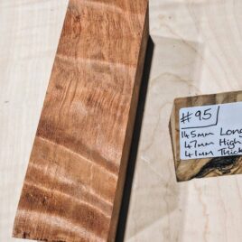 Ancient Quilted Redwood Knife Handle Scales Block