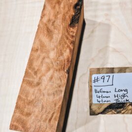 Ancient Quilted Redwood Knife Handle Scales Block