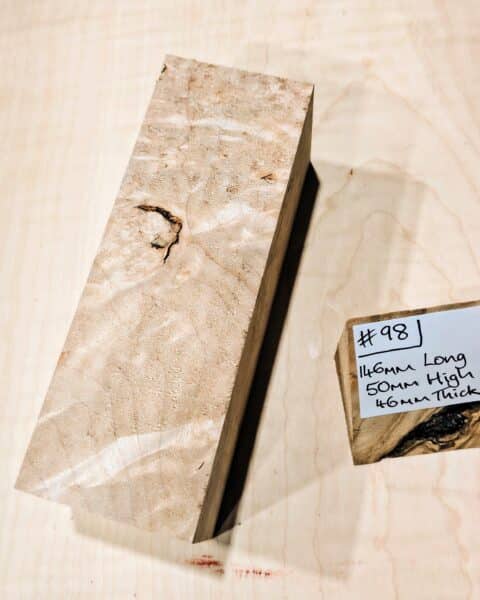 Maple Burl Knife Handle Scales Block