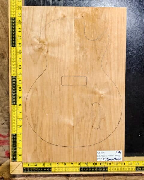 American Red Alder 2 Piece Guitar Body Blank