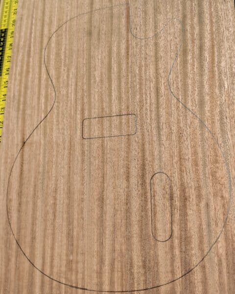 Mahogany Guitar Body Blank 2 Piece