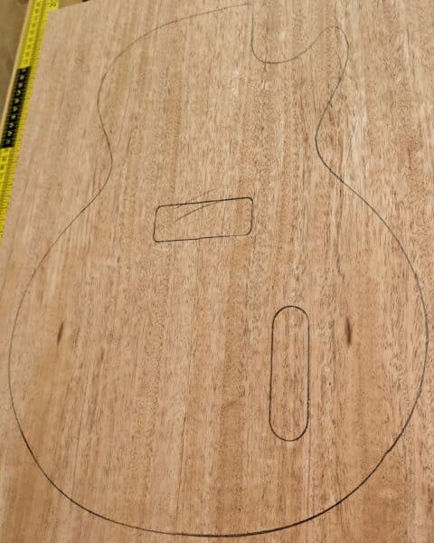 Mahogany Guitar Body Blank 2 Piece