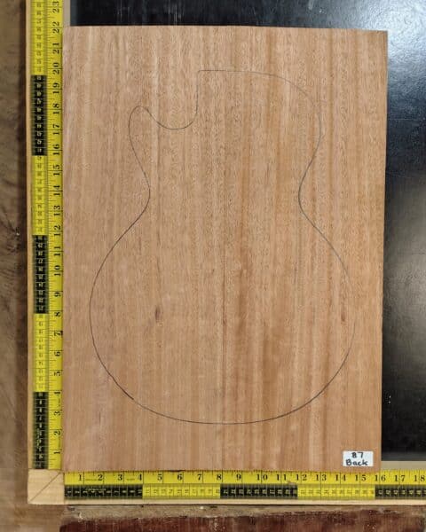 Mahogany Guitar Body Blank 2 Piece