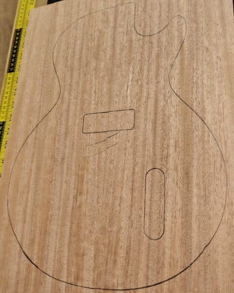 Mahogany Guitar Body Blank 2 Piece