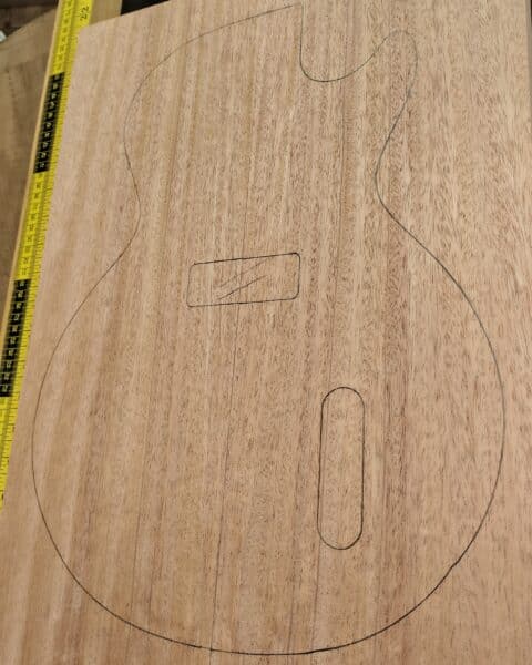 Mahogany Guitar Body Blank 2 Piece