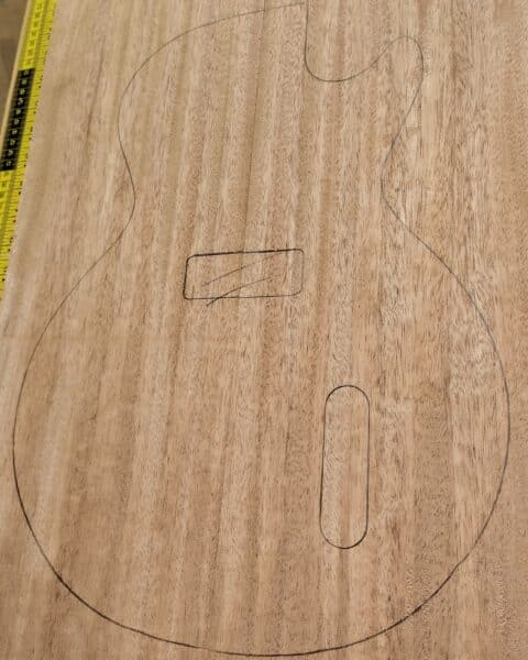 Mahogany Guitar Body Blank 2 Piece