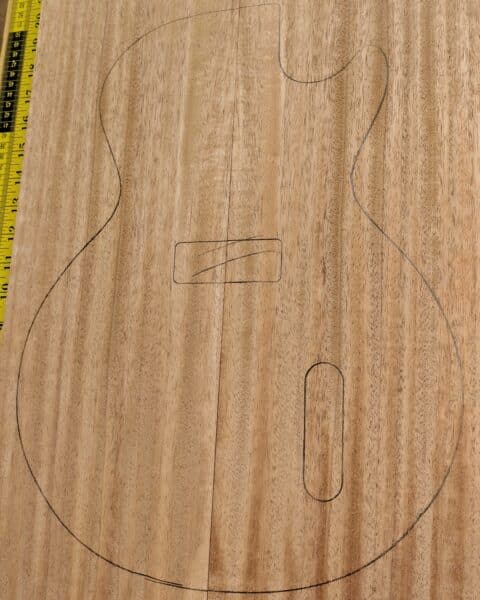 Mahogany Guitar Body Blank 2 Piece