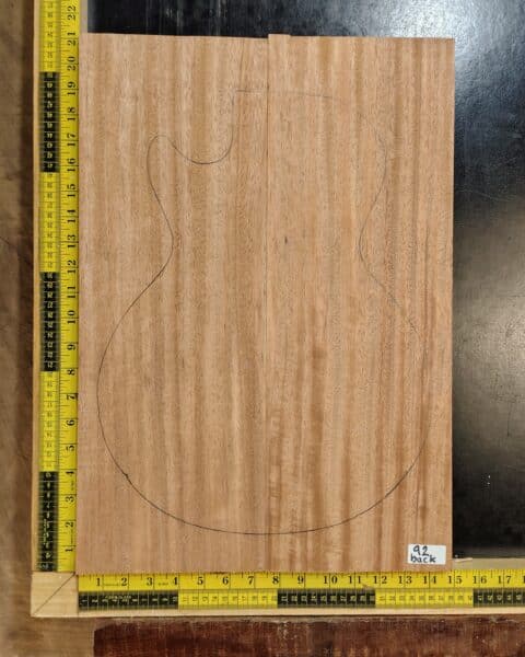 Mahogany Guitar Body Blank 2 Piece