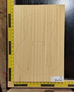 Obeche One-Piece Guitar Body Blank