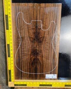 Basswood Guitar Body Blank - 21x15x1.75 Inches - 2 Pieces Glued - Exotic Wood Zone
