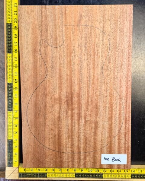 Mahogany one piece electric guitar body blank