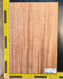 Mahogany one piece electric guitar body blank