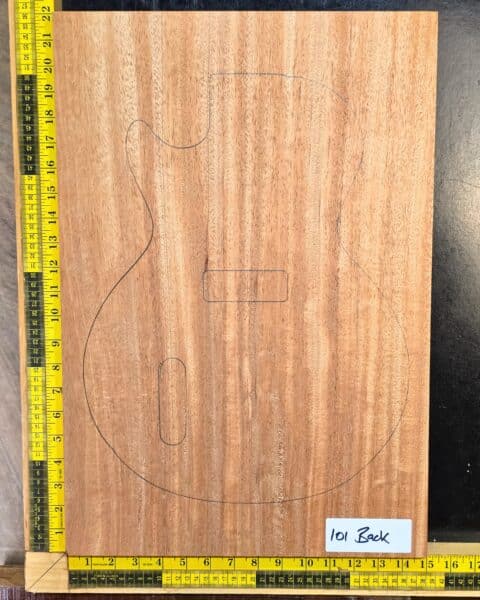 Mahogany one piece electric guitar body blank