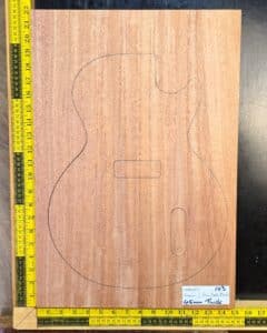 Mahogany one piece electric guitar body blank