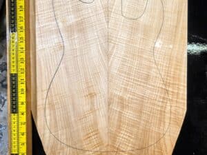 4A flame maple bookmatched guitar top set 365 with strong figure for electric guitar build