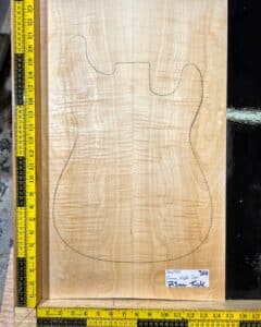 3A flame maple bookmatched guitar top set with strong figure for electric guitar build