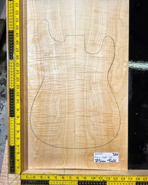 3A flame maple bookmatched guitar top set with strong figure for electric guitar build