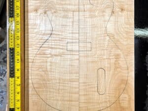 3A flame maple bookmatched guitar top set with strong figure for electric guitar build