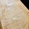 3A flame maple bookmatched guitar top set with strong figure for electric guitar build close up