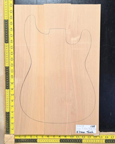 Alder 3 Piece electric guitar and bass body blank for luthiers