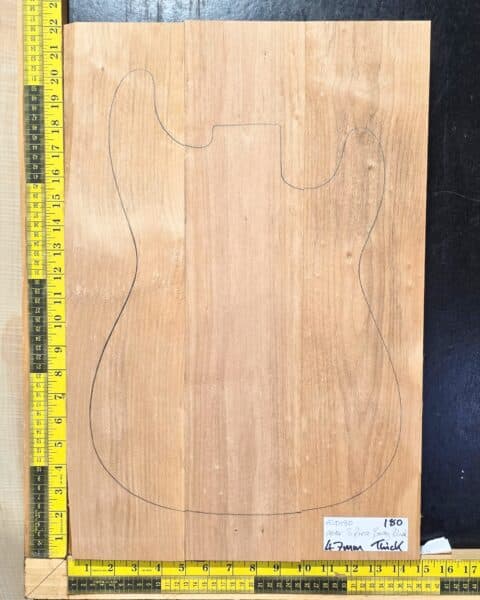 Alder 3 Piece electric guitar and bass body blank for luthiers