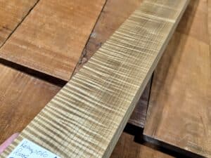 4A Roasted Flame Maple Guitar & Bass Making Neck Blank, Quarter Sawn