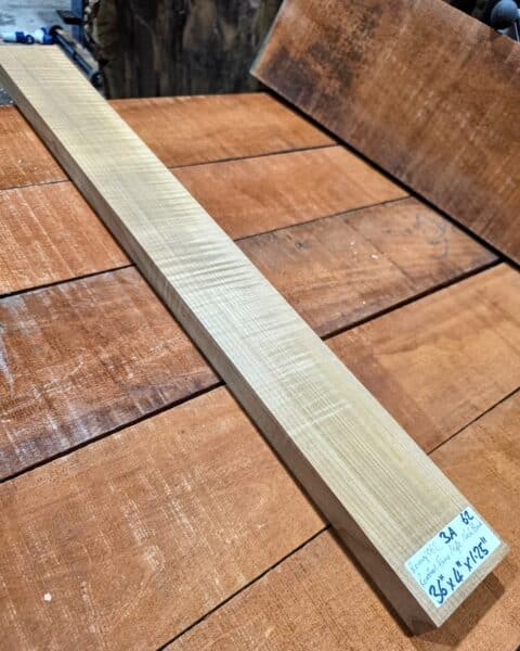 3A Roasted Flame Maple Guitar & Bass Making Neck Blank, Quarter Sawn