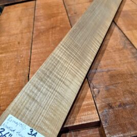 3A Roasted Flame Maple Guitar & Bass Making Neck Blank, Quarter Sawn