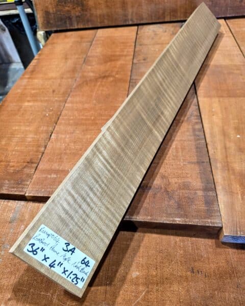 3A Roasted Flame Maple Guitar & Bass Making Neck Blank, Quarter Sawn