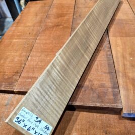 3A Roasted Flame Maple Guitar & Bass Making Neck Blank, Quarter Sawn