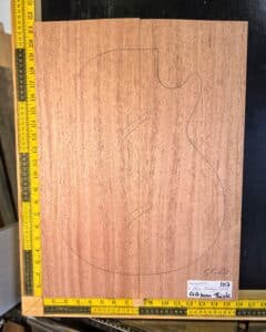 Mahogany electric guitar making body blank bookmatched sets