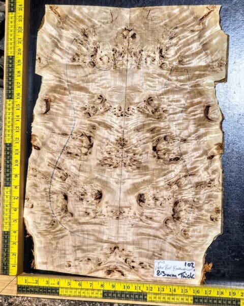 Poplar Burl Guitar Top Set, Guitar building supplies, Luthier Wood Ltd