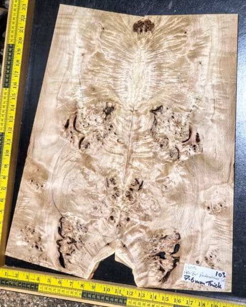 Poplar Burl Guitar Top Set, Guitar building supplies, Luthier Wood Ltd